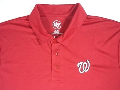 '47Brand Washington Nationals Baseball Men XL Embroidered Red Polo Shirt, New - Image 1 of 4