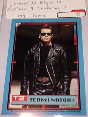 1991 Topps Grade 9.5 Card Sticker #2 Terminator T2 Movie Arnold Schwarzenegger - Image 1 of 4