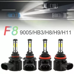 H8/H9 Car Light LED Bulbs Combo High Brightness 6000K White Mini Headlight Lamps - Picture 1 of 12