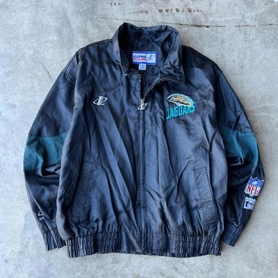 Chaqueta cortavientos vintage años 90 logotipo atlético Jacksonville Jaguars Pro Line! XL Foto 1 de 4