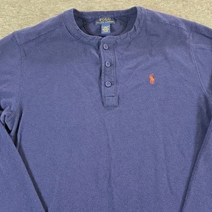 Polo Ralph Lauren Polo Shirt Youth Boys Large Long Sleeve Blue Red Pony Logo - Picture 1 of 7