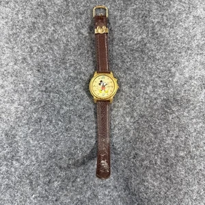 Vintage LORUS Quarz Mickey Mouse Musiknoten Lederband Uhr Hergestellt in Japan  - Bild 1 von 7