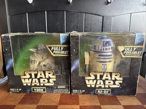 Star Wars R2-D2 & Yoda Action Figure 1/6 Scale Action Collection 1997 Hasbro New - Picture 1 of 13