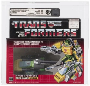 Vintage 1986 Hasbro Transformers Series 3 Triple Changer Springer MISB AFA 85 - Picture 1 of 7