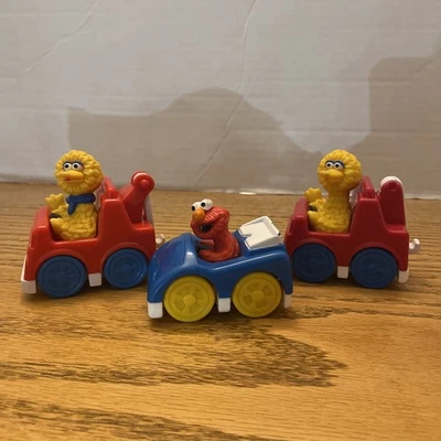 НОВЫЙ! Топперы для торта Mattel 2004 Sesame Street Cars Toys Big Bird Elmo Jim Henson 3 - Изображение 1 из 4