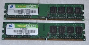 Corsair Value Select DDR2 PC-4200 512MB(1GB) Model#VS512MB533D2 SCHOOL SURPLUS - Picture 1 of 1