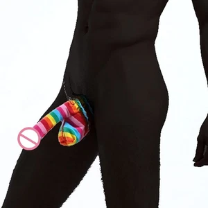 Penis Sleeve C-string Penis Sheath Cover Penis Bag Panties Men Underwear Bikini - Picture 1 of 28