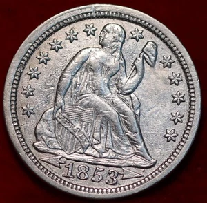 1853 Philadelphia Mint Silver Seated Liberty Dime with Arrows - Picture 1 of 2