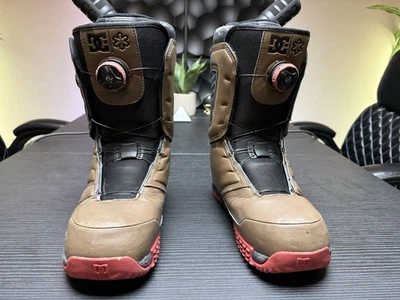 Botas de snowboard DC Judge Boa para hombre - (marrón oscuro/negro y rojo suelas) - talla 9,0 Foto 1 de 4