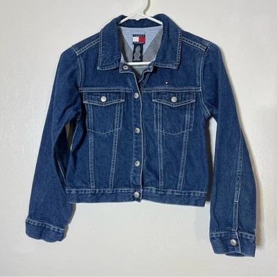 Jaqueta jeans Tommy Hilfiger. Tamanho grande em crianças. Em excelente estado! - Imagem 1 de 4