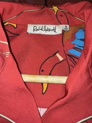 Camisa con botones de manga larga para mujer Rachel Antonoff talla pequeña, color naranja Foto 1 de 2