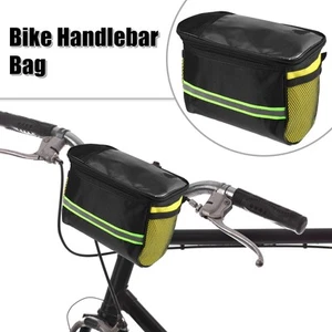 Bike Handlebar Bag with Touch Screen Phone Holder Cycling Storage Bag Yellow - Picture 1 of 7