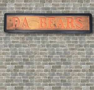 Da Bears Vintage Chicago Bears Wooden Wall Sign - Picture 1 of 7