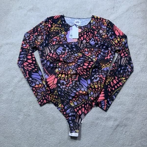 Yitty Body Damen XL Mesh Me Glättende Ärmel Tanga Einteiler Langarm - Bild 1 von 17