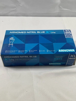 ARNOWA Medi-Inn 595701 Nitril Soft Puderfrei XL Einmalhandschuhe - 100 Stück - Blau