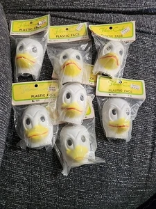 Menge 7 Vintage Ente Kunststoff Gesichter Puppe 3" Herstellung Teil Faser Handwerk Produkte - Bild 1 von 5