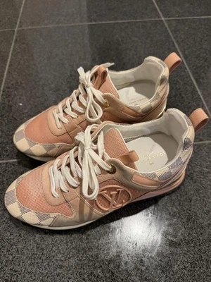 Louis Vuitton Sneakers Pink Damier Lv Logo US 6.0 Excellent Used No Box - Image 1 of 4