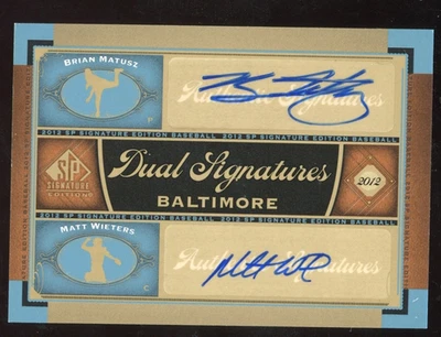 Brian Matusz Matt Wieters 2012 SP Doble Firmas Automático #BAL 13 Baltimore Orioles Foto 1 de 2