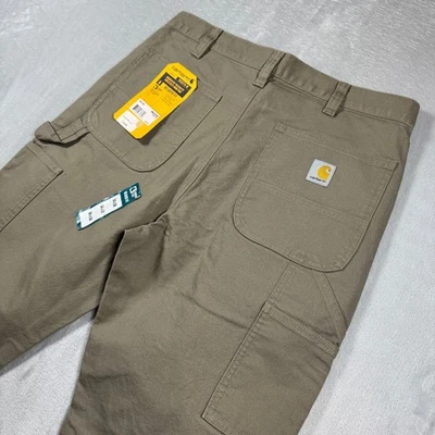 Pantalones Carhartt Para Hombres 34x34 Caqui Resistente Flex Calce Relajado Pato Utilidad Trabajo NUEVO Foto 1 de 4