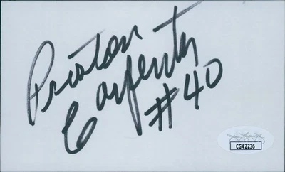 Preston Carpenter Pittsburgh Steelers Signed 3x5 Index Card JSA Authenticated - Image 1 of 2
