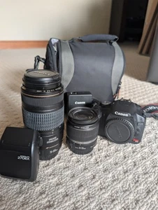 Canon EOS Rebel T1i Digital DSLR EF-S 70-300mm, 18-55mm Lens Camera Bundle - Picture 1 of 12