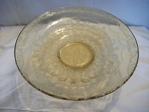 Federal Madrid Amber Glass Console Bowl 11" - Picture 1 of 2