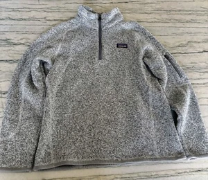 Patagonia Boys Better Sweater 1/4 Zip Pullover Heather Grey Size L (12) - Picture 1 of 10
