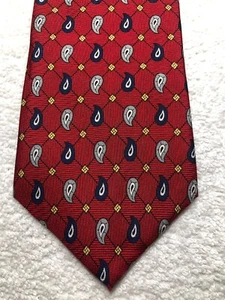 CLASS CLUB BOYS TIE RED WITH BLACK AND GRAY 3.25 X 53 - Picture 1 of 4