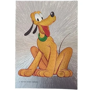 Vintage Postcard Disney Pluto Dufex Foil Metallic HSC-406886 - Picture 1 of 9