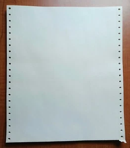 McGregor Continuous Dot Matrix Tractor Feed Printer Paper 75 Sheets 8.5 x 11 - Picture 1 of 8