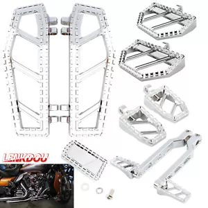 Front Rear Floorboards Shift Lever Pedal For Harley Softail Touring Street Glide - Foto 1 di 13