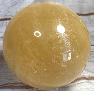 Esfera citrina arco iris natural grande de 4,5" más de 6 libras sin calefacción de Brasil - Imagen 1 de 6