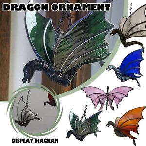 Yard Decor Ornaments Wind Chimes Dragon Hanging Window Hanging Suncatcher Decor