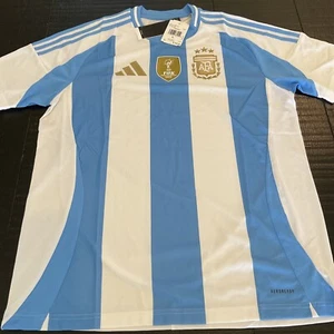 ADIDAS ARGENTINA HOME JERSEY FIFA WORLD CHAMPIONS 2022 NWT Mens Size L - Picture 1 of 14