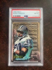 1996 Topps Finest 103 Barry Sanders 103 HOF PSA=8 - Picture 1 of 2