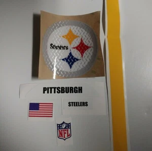 Pittsburgh Steelers Diamond plate series Full Size Football Helmet Decals  - Foto 1 di 1