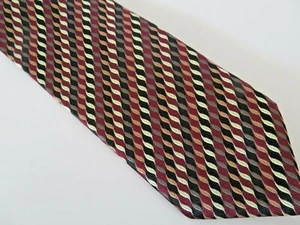 Corbata CROFT & BARROW Para Hombre Poliéster Hecha a Mano Borgoña Gris y Negro - Imagen 1 de 6