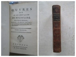 OEUVRES DE BOUFFLERS Marquis de Remincourt, 1789. 2 tomes en 1 volume. - Picture 1 of 21