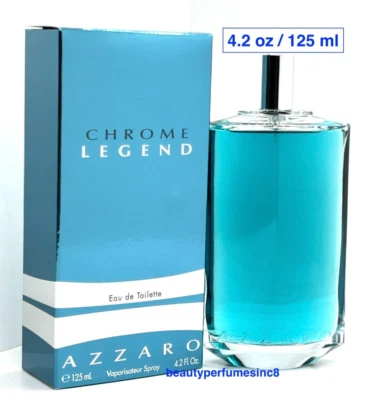 Perfume en spray Chrome Legend de Azzaro 4,2 oz/125 ml EDT para hombre nuevo en caja Foto 1 de 2