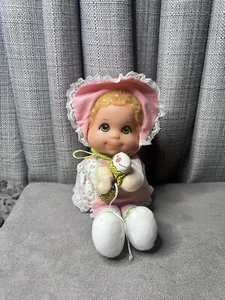 Vintage Mattel Baby Beans Doll Little Bo Peep Sheep Lamb Stuffed Toy Green Eyes - Picture 1 of 12