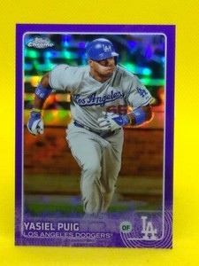 Yasiel Puig 2015 Topps Chrome PURPLE REFRACTOR #52 ***78/250***