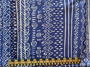 Lee Jofa Blithfield Kirby Azure Blue Linen Print Blend Fabric 47x90 orig 373yd. - Picture 1 of 3