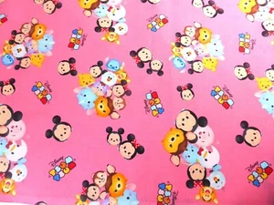 Tsum Tsum Group Toss Pink Disney Babies Springs Creative Fabric Mickey Minnie - Picture 1 of 6