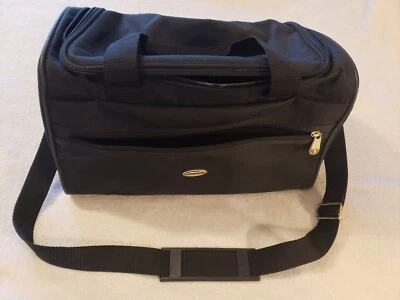 Bolsa de viaje Pierre Cardin con candado y llave correa extraíble negra NUEVA  Foto 1 de 4