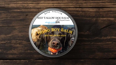 Bálsamo de sebo de carne para perros curación profunda - protección duradera 2 oz. Estaño HECHO A MANO Foto 1 de 4