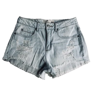 Pantalones Cortos Garage Festival 3 Azul Algodón Denim Envejecido Juniors Medidas W27 Foto 1 de 4
