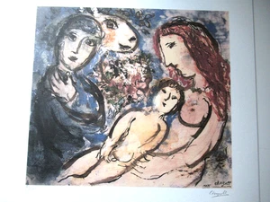 MARC CHAGALL: Schöne Lithographie limitiert auf 300 Exemplare, signiert, 50x70cm - Bild 1 von 6