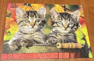 Puzzle Bug 100 Pieces "Tabby Kittens" 8.75 in x 11.25 in Age 6+ - Picture 1 of 4