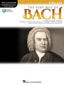 The Very Best of Bach for Cello Solo Sheet Music Play-Along Book Online Audio - Picture 1 of 1