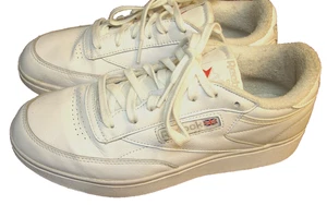 Reebok Classic Damen-Sportschuhe weißes Leder Freizeit ~ Größe 9,5 ~ Schnürschuhe 682 - Bild 1 von 8